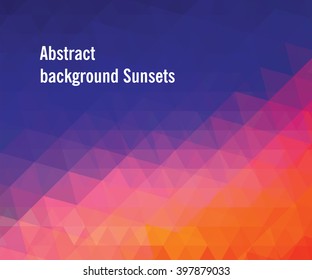 Abstract modern geometrical background Sunsets 