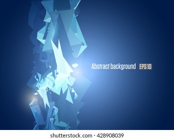 Abstract modern geometrical background. Vertical geometric element for your design