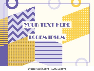 Abstract modern geometrical shape background with minimalistic elements. Vector background