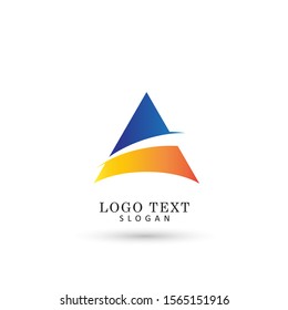 Abstract Modern Geometrical Triangle Logo. Icon  & Symbol Vector Template.