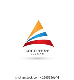 Abstract Modern Geometrical Triangle Logo. Icon  & Symbol Vector Template.
