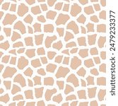 Abstract modern giraffe seamless pattern. Animals trendy background. Beige decorative vector stock illustration for print, card, postcard, fabric, textile. Modern ornament of stylized skin.