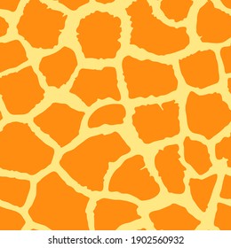 Abstract modern giraffe seamless pattern. Animals trendy background. Orange decorative vector stock illustration for print, card, postcard, fabric, textile. Modern ornament of stylized skin.