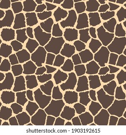 Abstract modern giraffe seamless pattern. Animals trendy background. Beige decorative vector stock illustration for print, card, postcard, fabric, textile. Modern ornament of stylized skin.