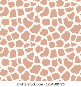 Abstract modern giraffe seamless pattern. Animals trendy background. Beige decorative vector stock illustration for print, card, postcard, fabric, textile. Modern ornament of stylized skin. - Shutterstock ID 1904580796