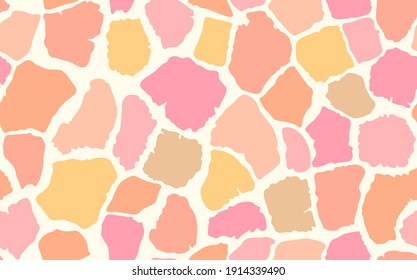 Abstract modern giraffe seamless pattern. Animals trendy background. Colorful decorative vector stock illustration for print, card, postcard, fabric, textile. Modern ornament of stylized skin.