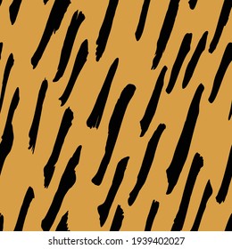 Resumen de la jirafa moderna sin fisuras. Los animales están de moda. Ilustración de material vectorial decorativo beige y negro para impresión, tarjeta postal, tela, textil. Ornamento moderno de piel estilizada.