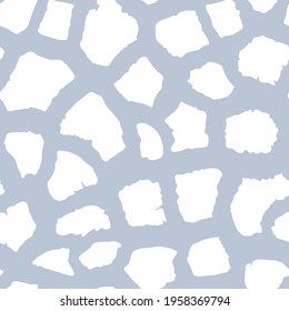 Abstract modern giraffe seamless pattern. Animals trendy background. Blue decorative vector stock illustration for print, card, postcard, fabric, textile. Modern ornament of stylized skin.