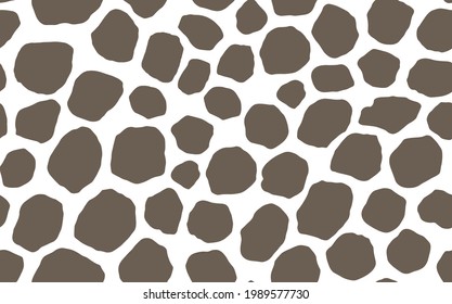 Resumen de la jirafa moderna sin fisuras. Los animales están de moda. Ilustración decorativa de material vectorial colorida para impresión, tarjeta, postal, tela, textil. Ornamento moderno de piel estilizada.