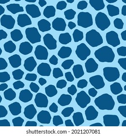 Resumen de la jirafa moderna sin fisuras. Los animales están de moda. Ilustración decorativa de material vectorial colorida para impresión, tarjeta, postal, tela, textil. Ornamento moderno de piel estilizada.