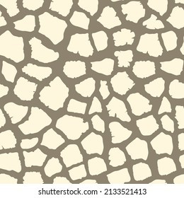 Resumen de la jirafa moderna sin fisuras. Los animales están de moda. Ilustración de material vectorial decorativo beige para impresión, tarjeta, postal, tela, textil. Ornamento moderno de piel estilizada.
