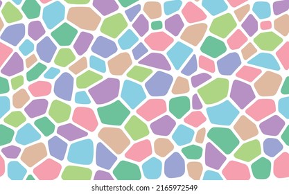 Resumen de la jirafa moderna sin fisuras. Los animales están de moda. Ilustración decorativa de material vectorial colorida para impresión, tarjeta, postal, tela, textil. Ornamento moderno de piel estilizada.