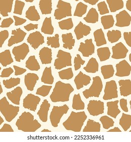 Abstract modern giraffe seamless pattern. Animals trendy background. Brown decorative vector stock illustration for print, card, postcard, fabric, textile. Modern ornament of stylized skin.