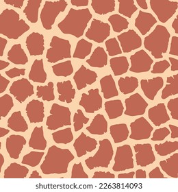 Abstract modern giraffe seamless pattern. Animals trendy background. Brown decorative vector stock illustration for print, card, postcard, fabric, textile. Modern ornament of stylized skin.