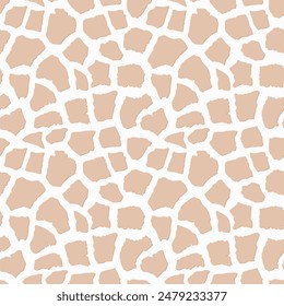 Abstract modern giraffe seamless pattern. Animals trendy background. Beige decorative vector stock illustration for print, card, postcard, fabric, textile. Modern ornament of stylized skin.