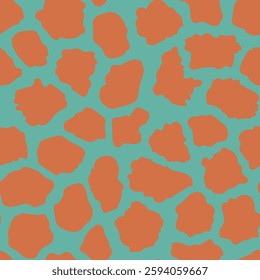 Abstract modern giraffe seamless pattern. Animals trendy background. Colorful decorative vector stock illustration for print, card, postcard, fabric, textile. Modern ornament of stylized skin.