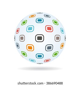Abstract modern globe. Vector graphic design