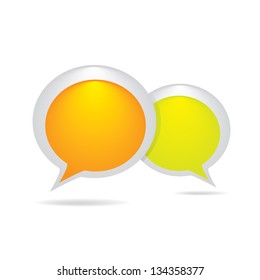 Abstract modern glossy glass speech bubble set. Vector abstract background for design.