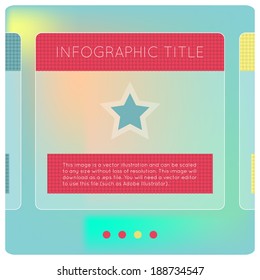 Abstract modern glossy green infographics options banner with polygonal background. Vector illustration. Smartphone and tablet graphic user interface.