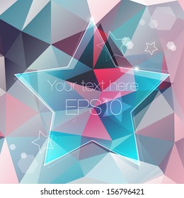 Abstract modern glossy polygonal background