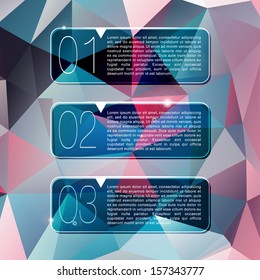 Abstract modern glossy polygonal background