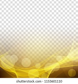 Abstract modern glowing wave transparent background