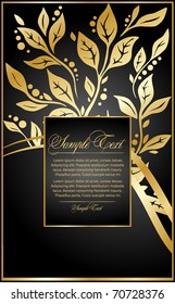 abstract modern gold frame