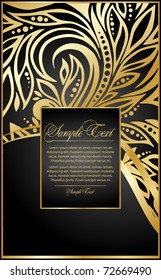abstract modern gold frame