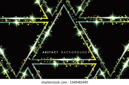 Abstract modern gold triangle digital - Vector Background.