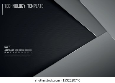 Abstract modern gradient black template design of decoration background. Use for poster, artwork, ad, banner, presentation, cover design. illustration vector eps10