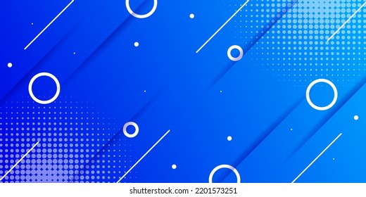 abstract modern gradient blue background with circle and line stripe in futuristic concept