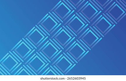 Abstract modern gradient blue colorful background. Simple square element pattern gradient background