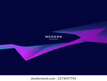 Abstract modern gradient blue purple background template. Dynamic line frame. Concept technology, futuristic, big data, Ai, network, business, online, financial, presentation, banner, advert