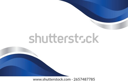 abstract modern gradient blue wavy Frame border business style template banner for presentation background