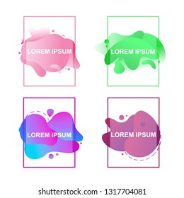 Abstract Modern Gradient Colored Liquid Fluid Shape Banner Frame