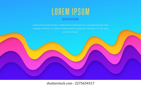 Abstract Modern Gradient Colorful Waves Shape Background Design
