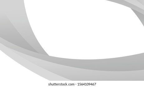 Abstract Modern Gradient Curves White and Gray Vector Backgrounds.