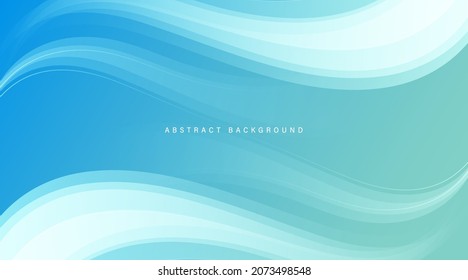 Abstract modern gradient flowing wave background. Trendy overlap smooth wave shape elements. Minimal style vibrant texture creative design. Vector Illustration