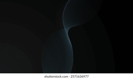Abstract modern gradient flowing wave lines. Futuristic technology concept.