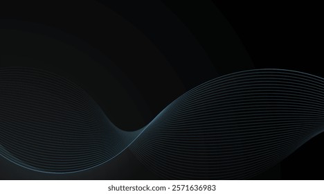 Abstract modern gradient flowing wave lines. Futuristic technology concept.