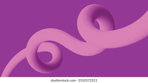Abstract Modern Gradient Fluid Waves. Flowing Spiral Strokes Line Art , 3d line effect 