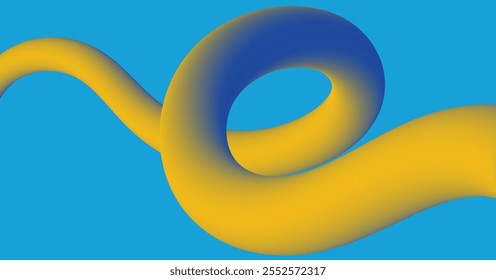 Abstract Modern Gradient Fluid Waves. Flowing Spiral Strokes Line Art , 3d line effect 