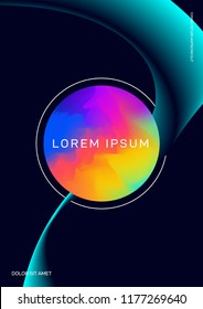 Abstract modern gradient geometric shape poster design. Design element template can be used for background, backdrop, brochure, publication, banner, vector illustration