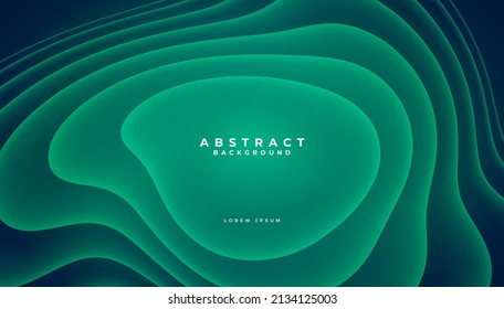 Abstract modern gradient green fluid shapes composition background. Landing page, flyer, banner, card. Vector