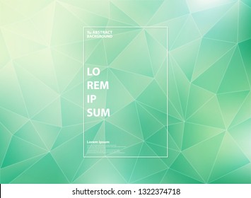 Abstract modern gradient green mint of low polygon triangle patterns with white outline style. You can use for cover artwork, ad, poster, web, print, report. vector eps10 - Powered by Shutterstock - Get 15% off with code: PIKWIZARD15