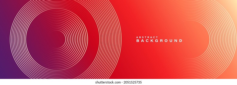 Abstract modern gradient horizontal template background  Trendy bright circle lines creative design  Minimal style graphic elements  Suit for poster  cover  banner  flyer  brochure  presentation