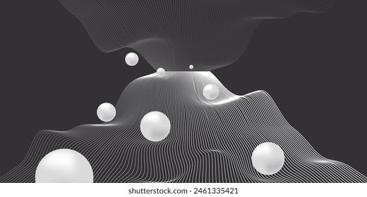 Abstract modern gradient horizontal template background. Trendy bright circle lines creative design. Minimal style graphic elements. Suit for poster, cover, banner, flyer, brochure, presentation