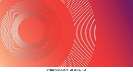 Fondo de Plantilla Horizontal de gradiente moderno Abstractas. Líneas de círculo brillantes de moda diseño creativo. Elementos gráficos de estilo minimalista. Traje para el cartel, cubierta,