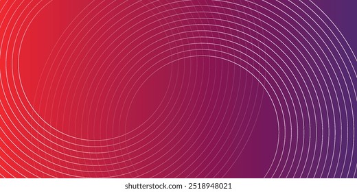Abstract modern gradient horizontal template background. Trendy bright circle line creative design. Minimalist style graphic element. Vector illustration.