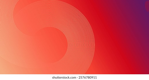 Abstract modern gradient horizontal template background. Trendy bright circle lines creative design. Minimal style graphic elements. Suit for poster, cover, banner, flyer, brochure, presentation